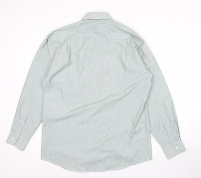 Van Heusen Men’s Green 15.5in Long Sleeve Button-Up Shirt