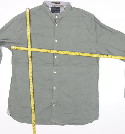 No Excess Men's Green XL Long Sleeve Button-Up Casual Shirt