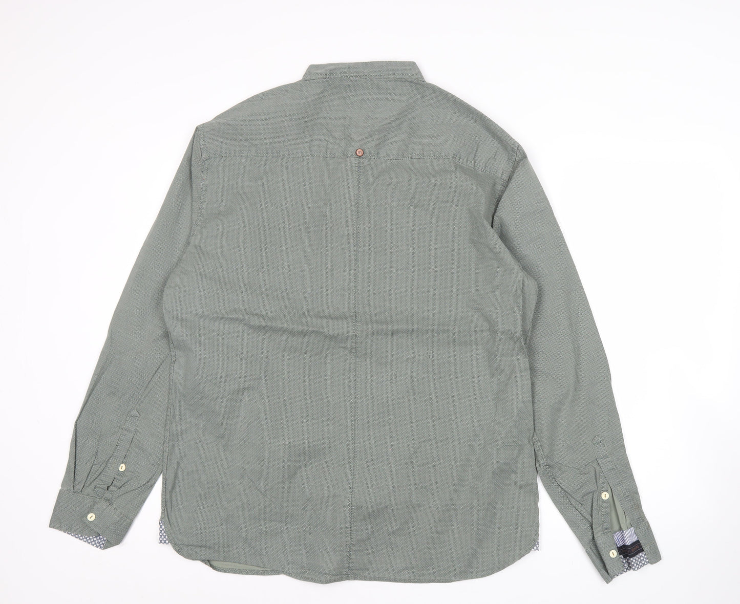 No Excess Men's Green XL Long Sleeve Button-Up Casual Shirt