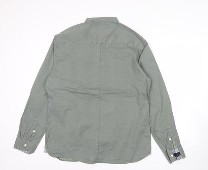No Excess Men's Green XL Long Sleeve Button-Up Casual Shirt