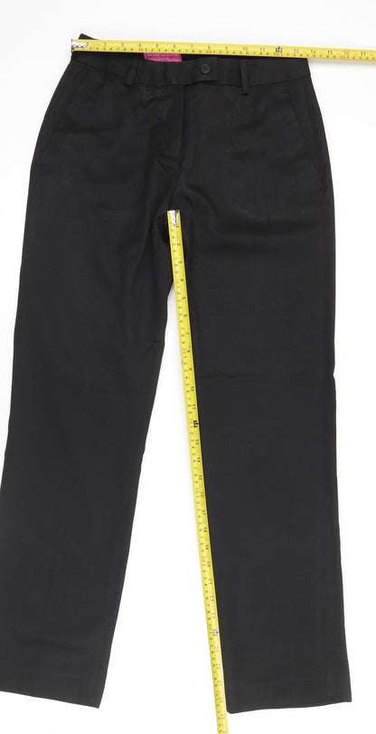 Brook Taverner Womens Black Classic Dress Pants Size 12 Straight Leg