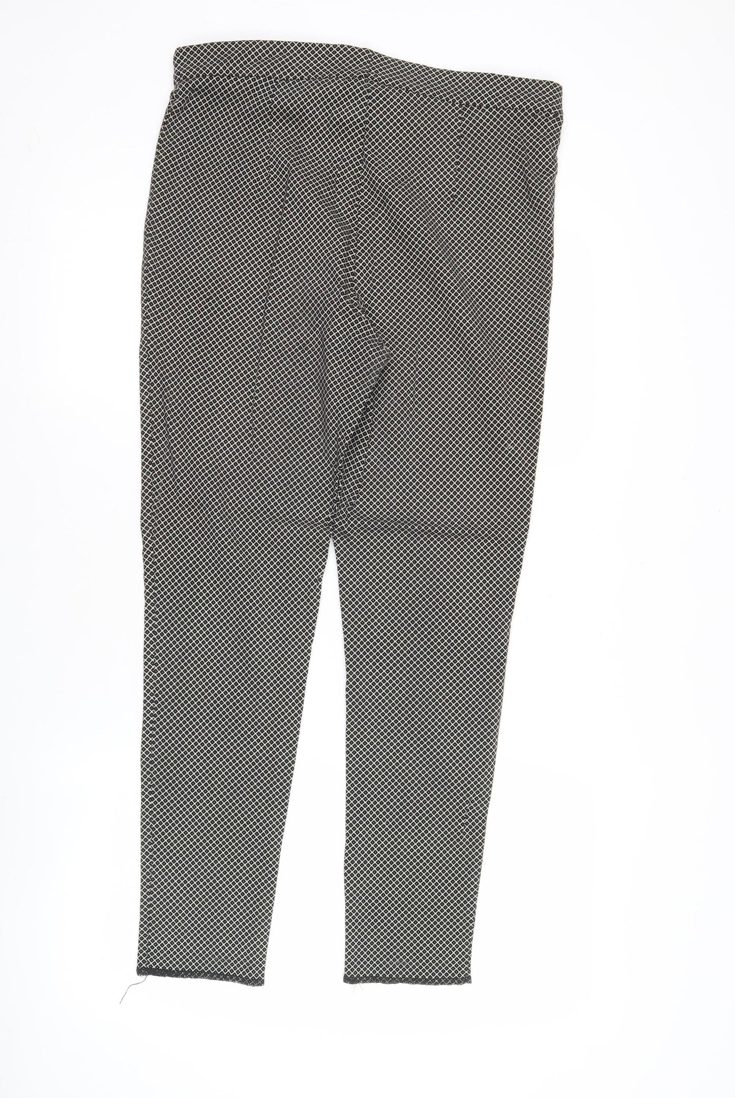 Dorothy Perkins Women Black Geometric Slim Leggings Size 16