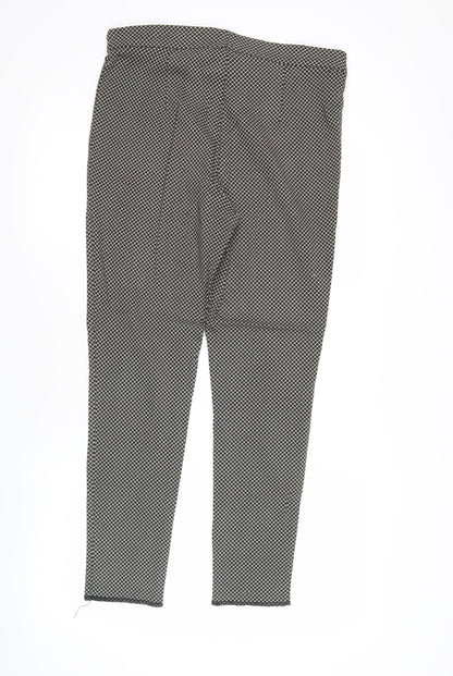 Dorothy Perkins Women Black Geometric Slim Leggings Size 16