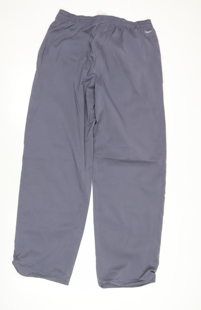 Nike Women Grey L Track Pants Elastic Waist Activewear Trousers