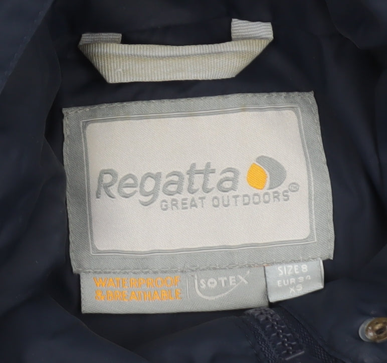 Womens UK Size 8 Regatta Blue Rain Coat