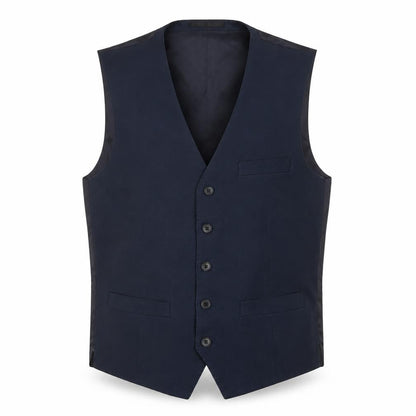 Front view of French Connection Men's Blue 38 Waistcoat Regular Fit Formal