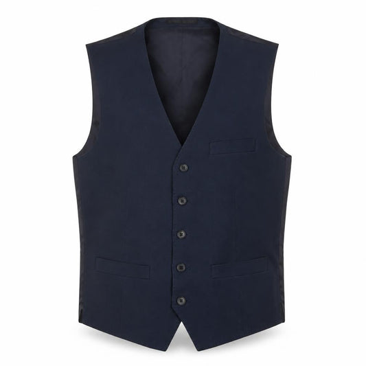 French Connection Men's Blue 38 Waistcoat Regular Fit Formal
