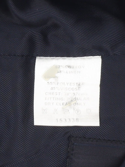 French Connection Men's Blue 38 Waistcoat Regular Fit Formal