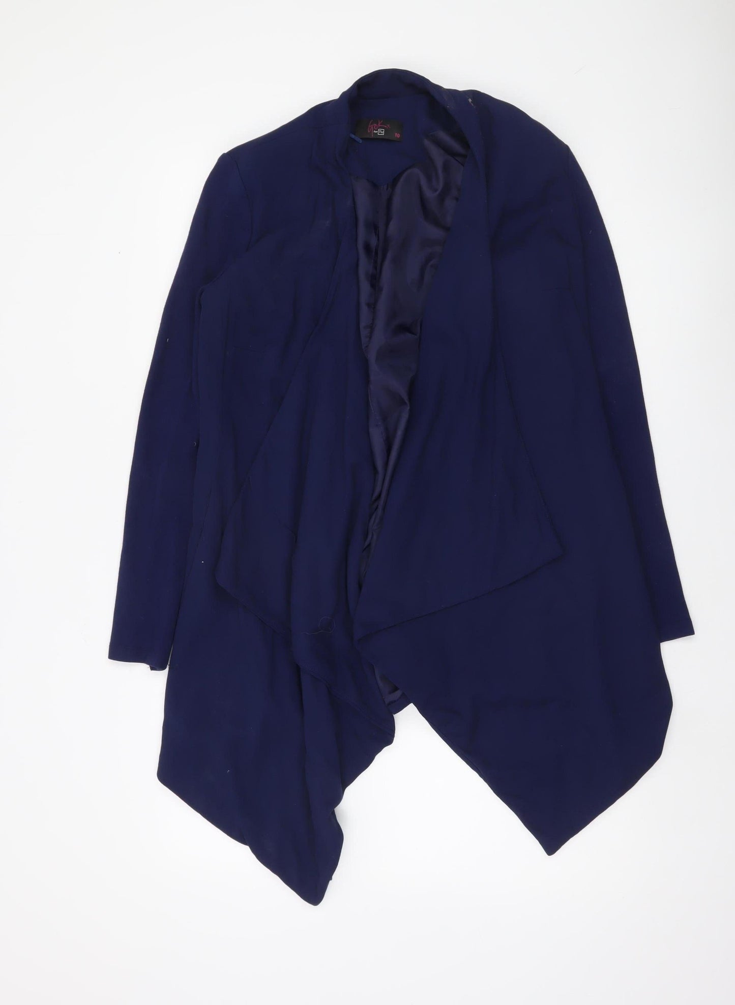 TU Women’s Blue Open Front Jacket Size 10 Workwear Casual