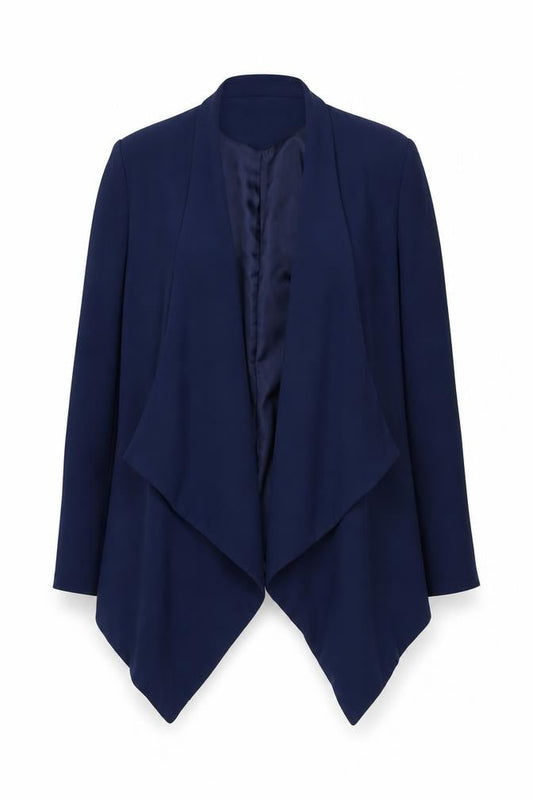 TU Women’s Blue Open Front Jacket Size 10 Workwear Casual