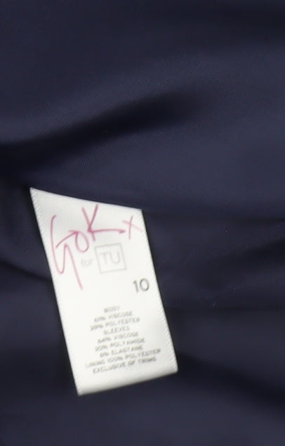 TU Women’s Blue Open Front Jacket Size 10 Workwear Casual