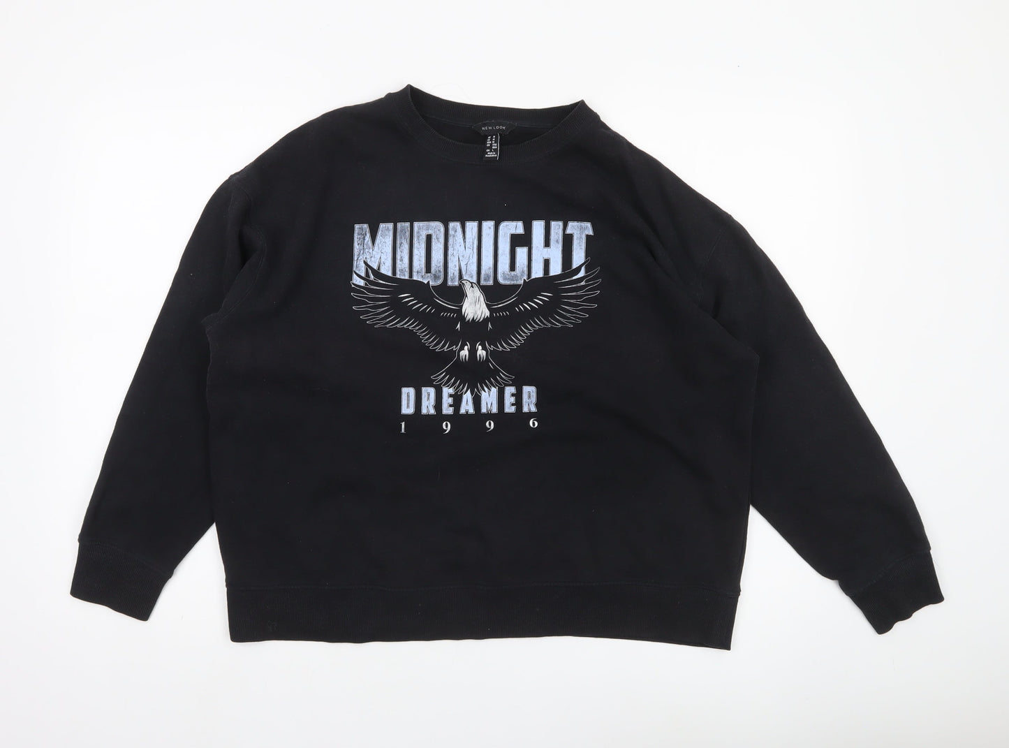 New Look Women’s Black Eagle Graphic Pullover Sweatshirt M