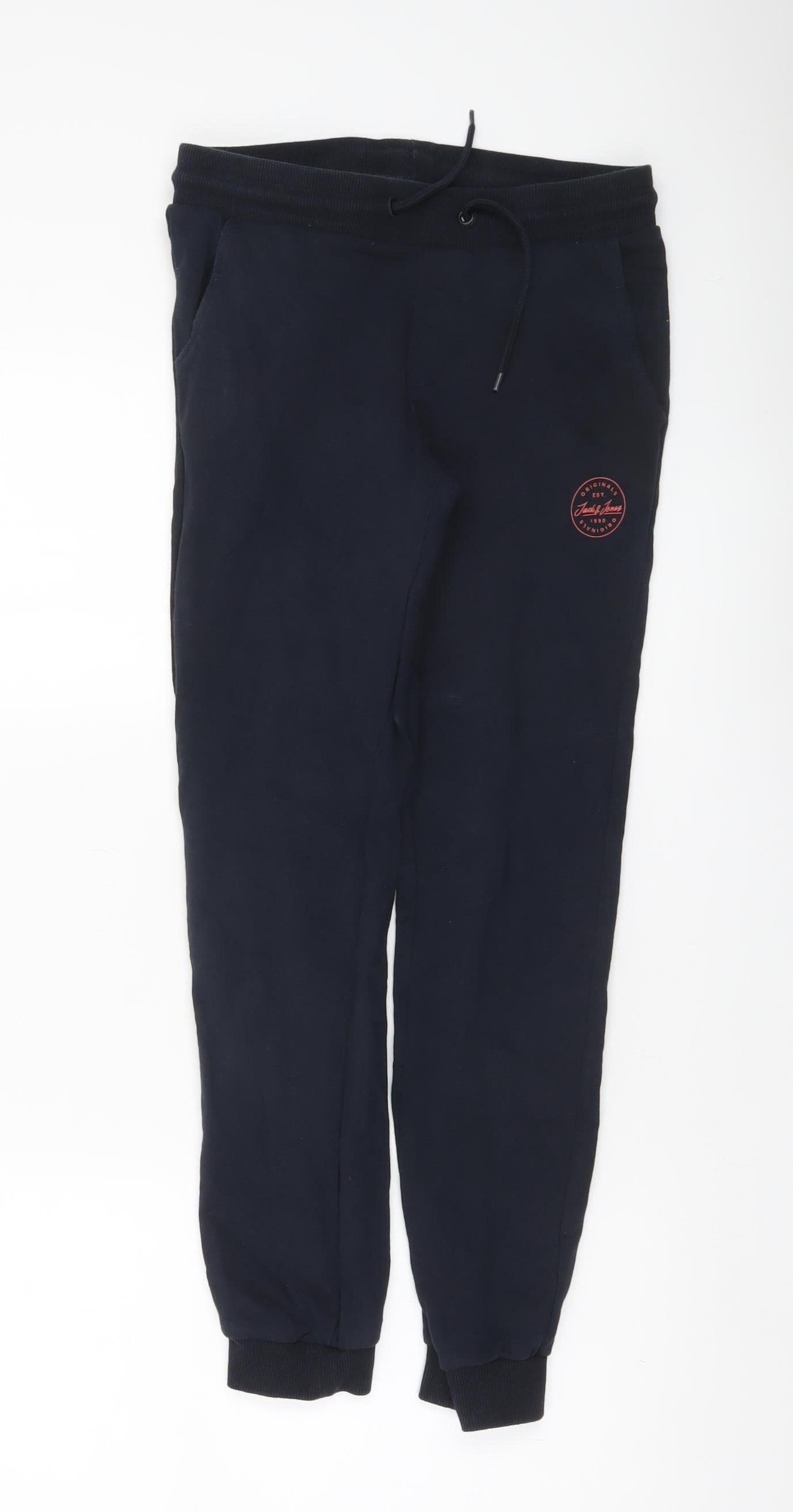Unisex Kids UK Size 12 Years JACK & JONES Regular Fit Jogger Blue Trousers