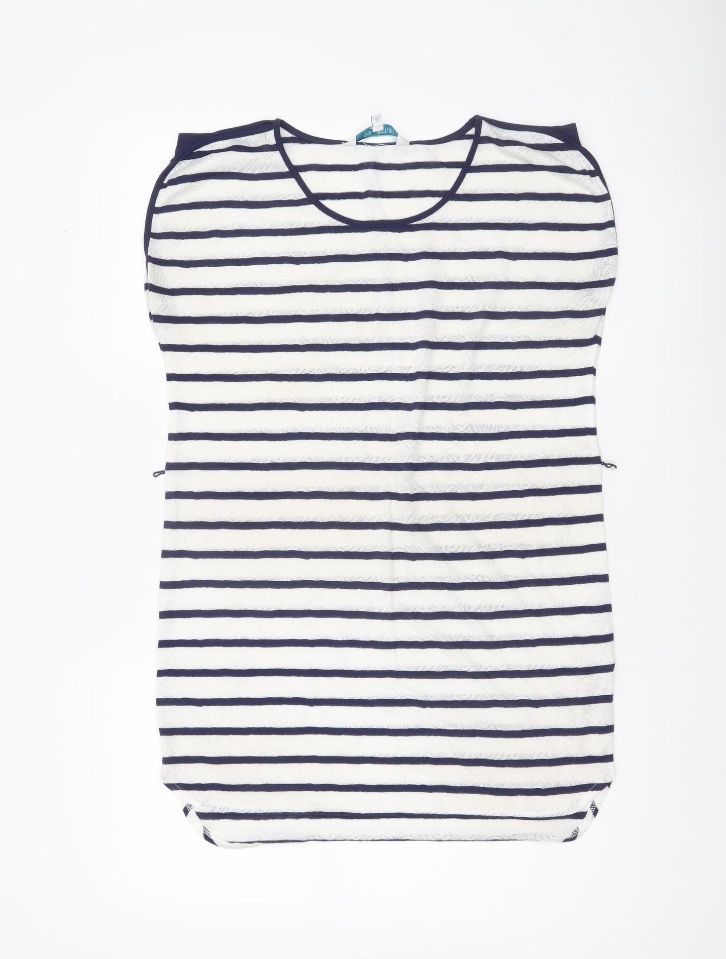 Debenhams Women’s Blue White Striped Scoop Neck Jersey T-Shirt Size 10