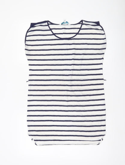Debenhams Women’s Blue White Striped Scoop Neck Jersey T-Shirt Size 10