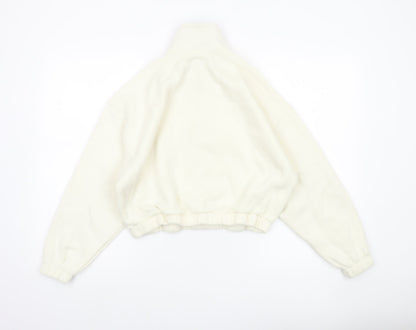 Primark Women’s Ivory 1/4 Zip Sweatshirt XS Aspen Graphic