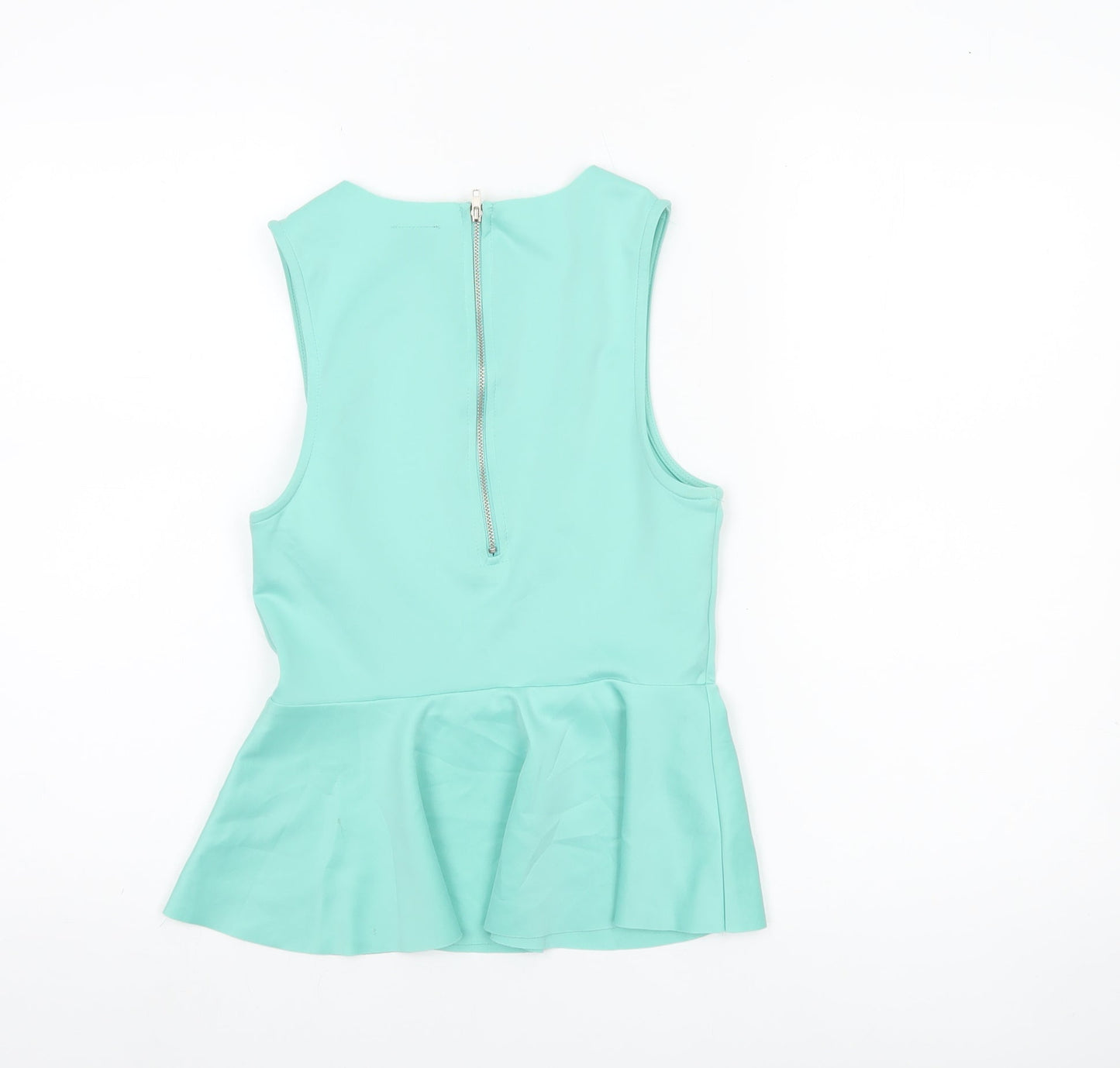 Sparkle & Fade Women’s Green Peplum Sleeveless Blouse Size S