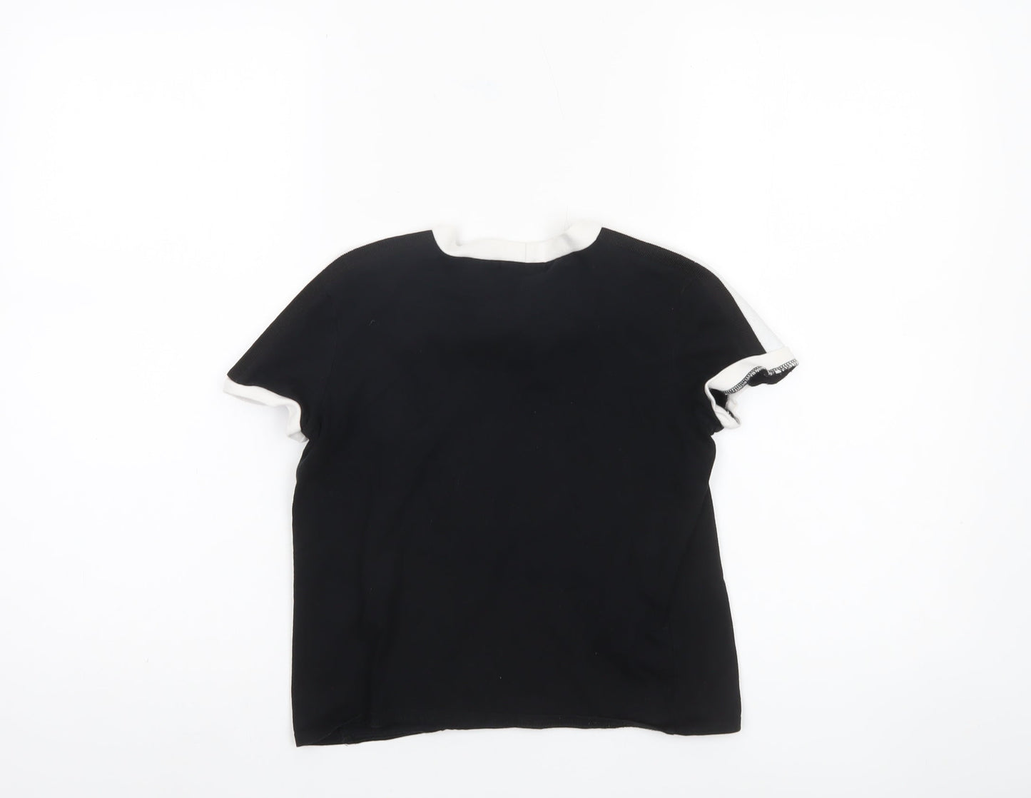 PrettyLittleThing Womens Black Size 6 Ringer T-Shirt Cotton