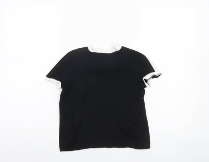 PrettyLittleThing Womens Black Size 6 Ringer T-Shirt Cotton