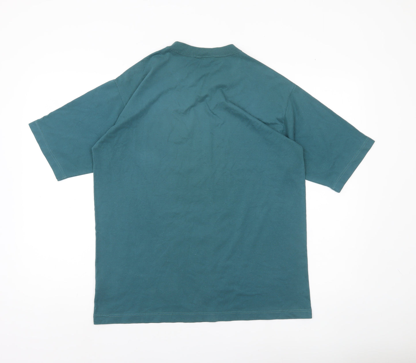 Adidas Men's Green Cotton Logo T-Shirt Size M Short Sleeve