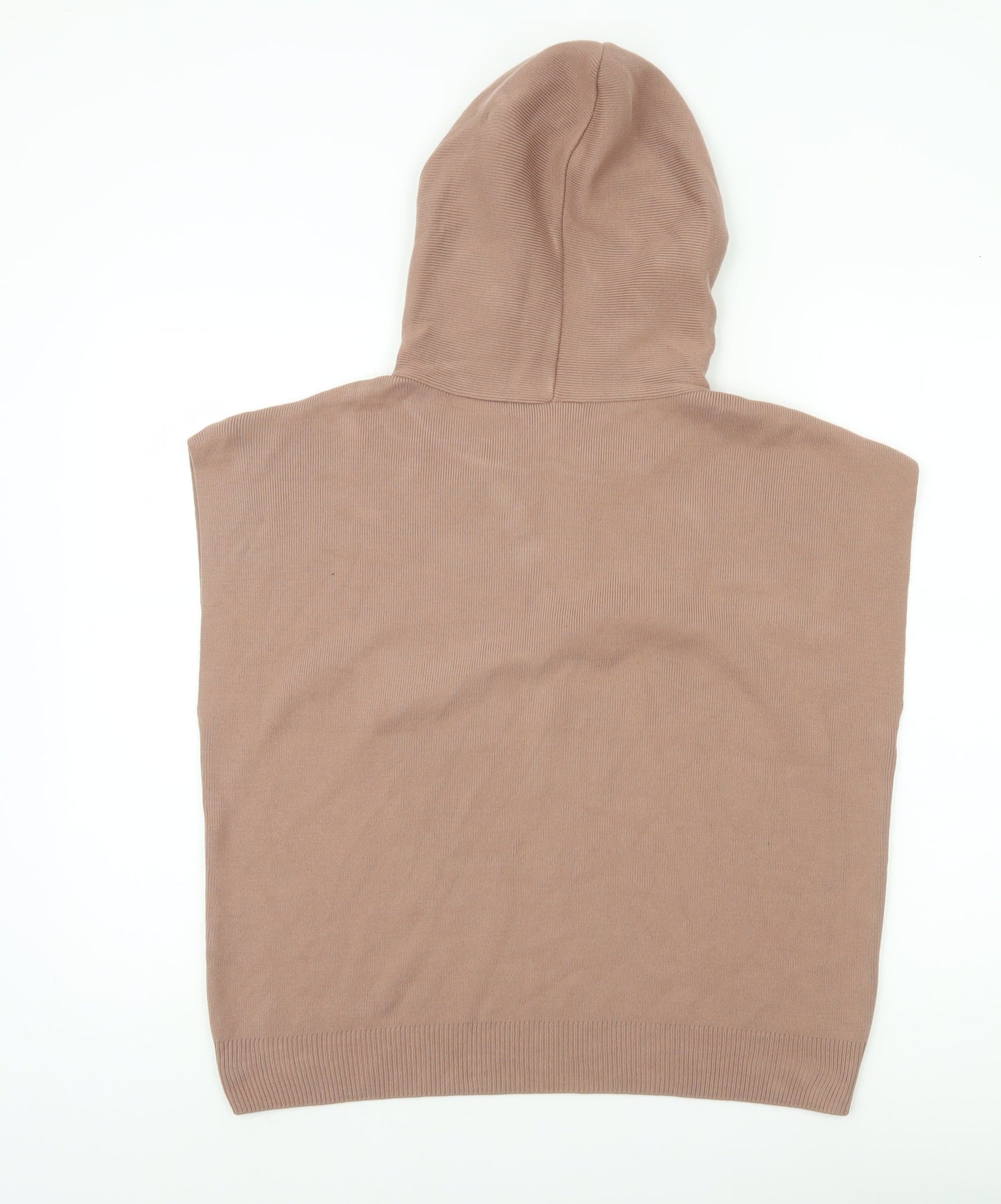 Primark Women’s Brown Sleeveless Hooded Knit Vest Jumper Size S 10/12