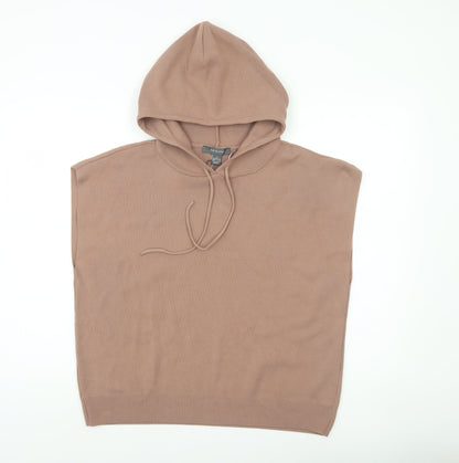 Primark Women’s Brown Sleeveless Hooded Knit Vest Jumper Size S 10/12