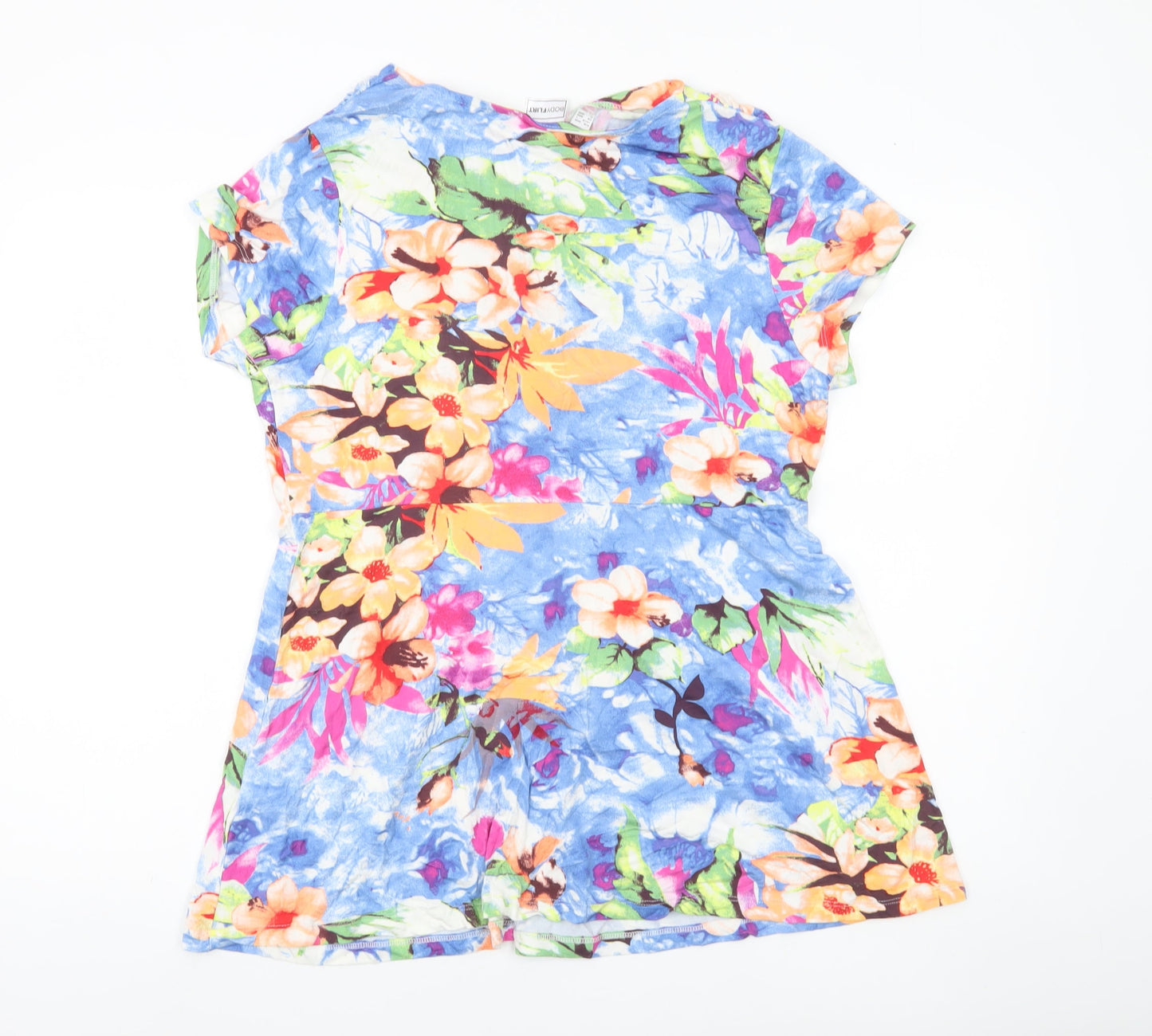 Bodyflirt Women’s Multicoloured Floral Tunic Blouse L Viscose Jersey