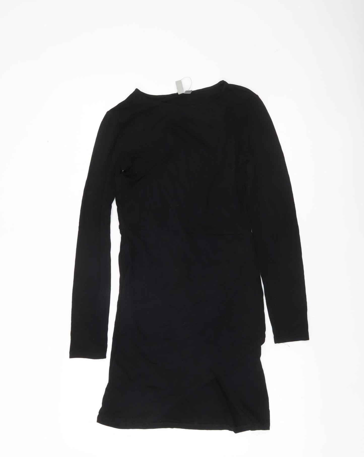 ASOS Women Black Size 10 Bodycon Short Long Sleeve Dress