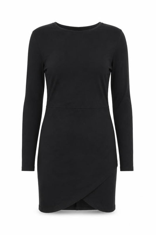 ASOS Women Black Size 10 Bodycon Short Long Sleeve Dress
