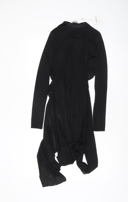 Public Desire Women’s Black Wrap Blouse Top Size 8 Slim Fit Party