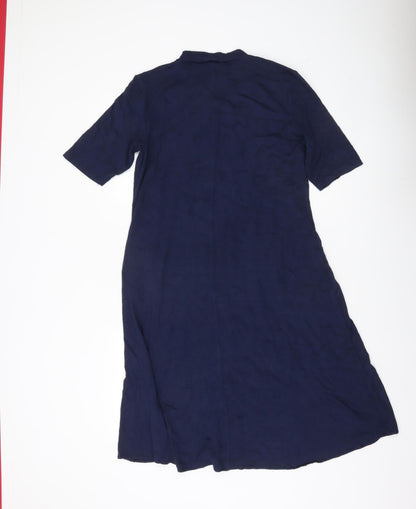 Marks and Spencer Womens Blue Size 14 Shift Midi Dress
