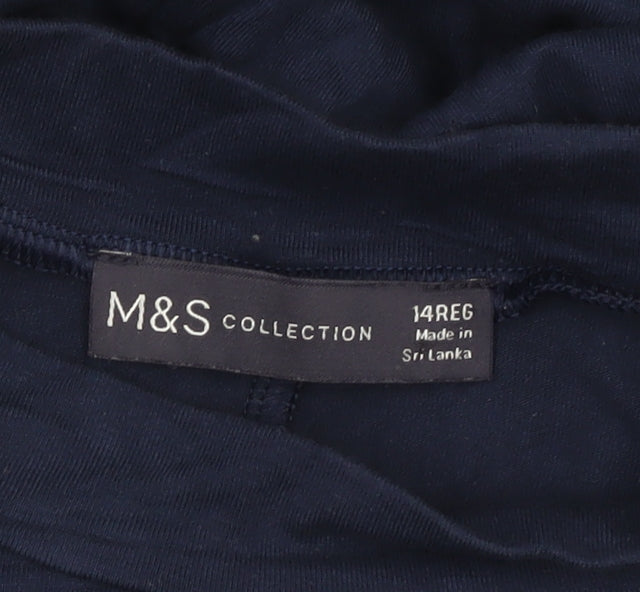 Marks and Spencer Womens Blue Size 14 Shift Midi Dress