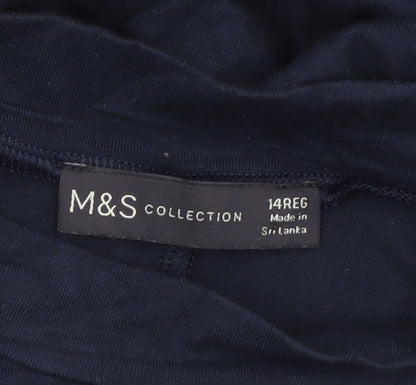 Marks and Spencer Womens Blue Size 14 Shift Midi Dress