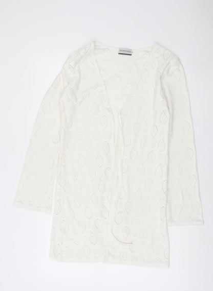 Internacionale Women White Paisley Crochet Swimwear Cover Up M