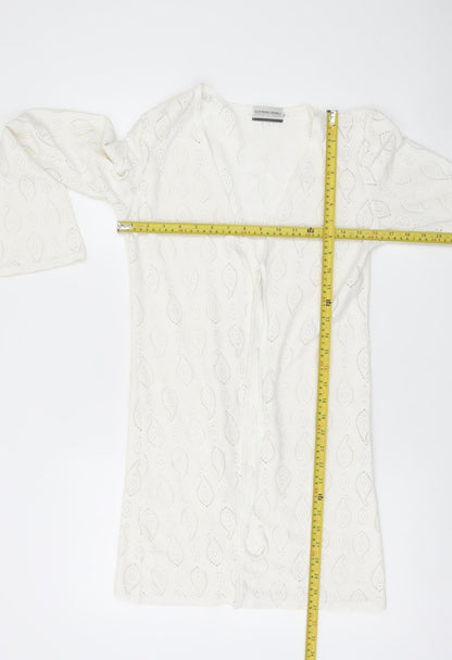 Internacionale Women White Paisley Crochet Swimwear Cover Up M