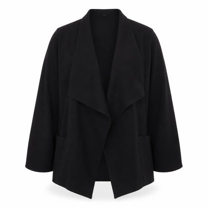 Wallis Women’s Black Jacket Size 14 Mid-Length Open Front Classic Style
