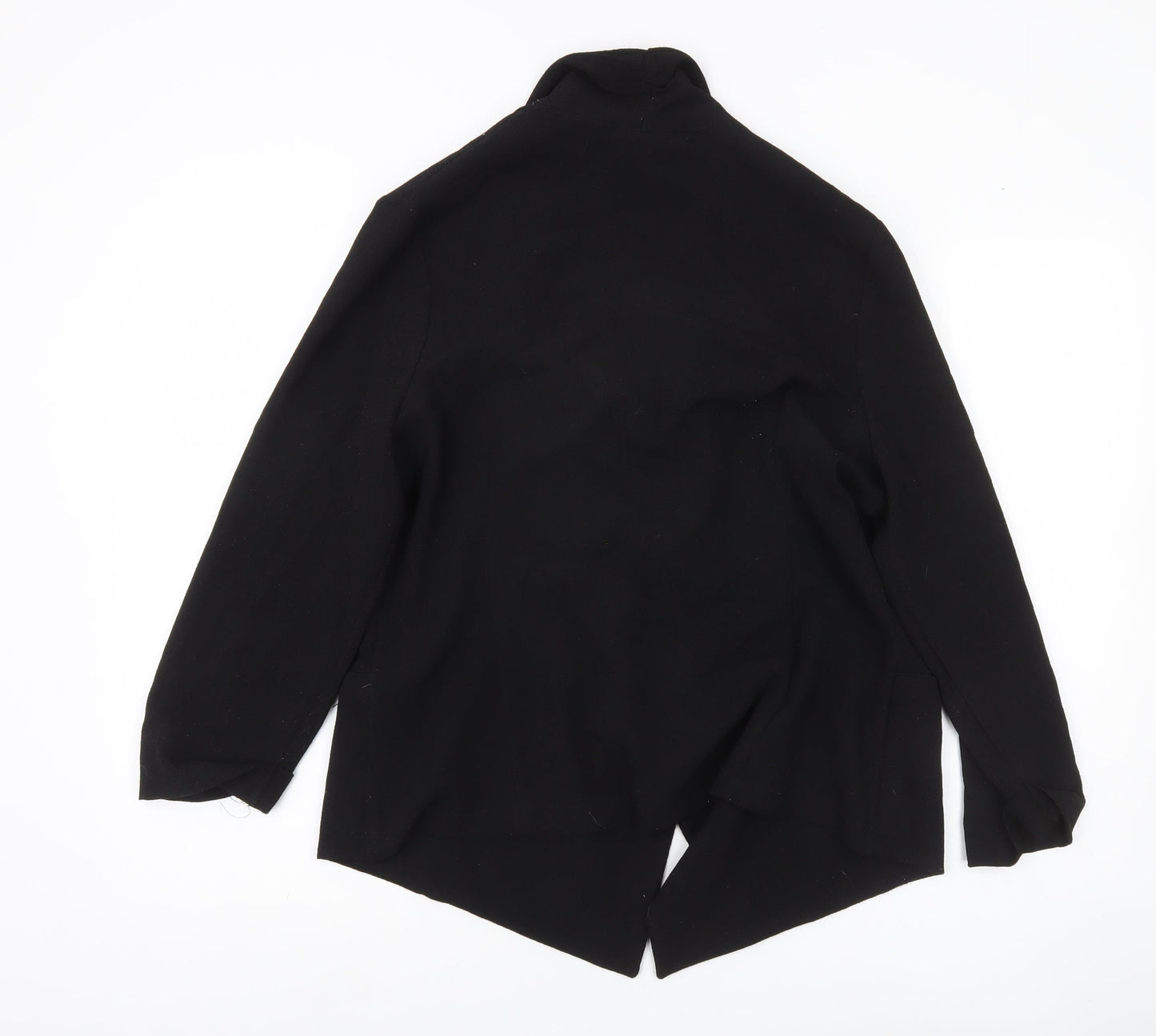 Wallis Women’s Black Jacket Size 14 Mid-Length Open Front Classic Style