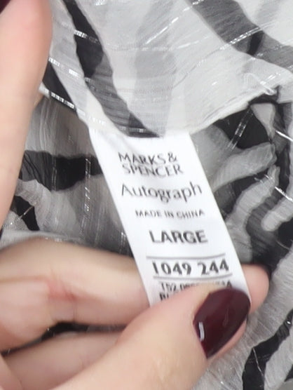 Marks and Spencer Women’s Multicoloured Zebra Silk Beach Cover Up Size L