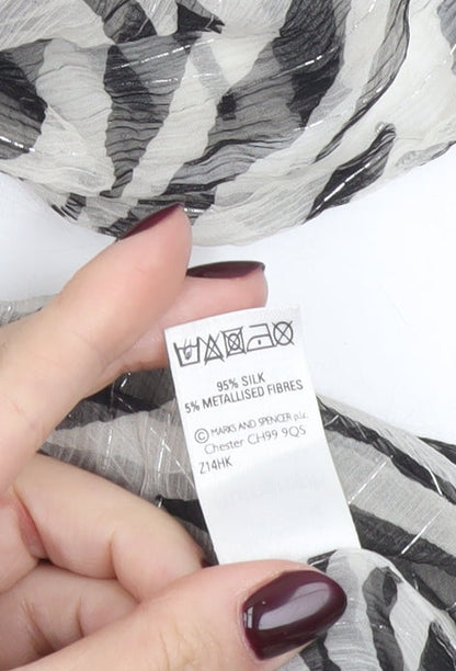 Marks and Spencer Women’s Multicoloured Zebra Silk Beach Cover Up Size L
