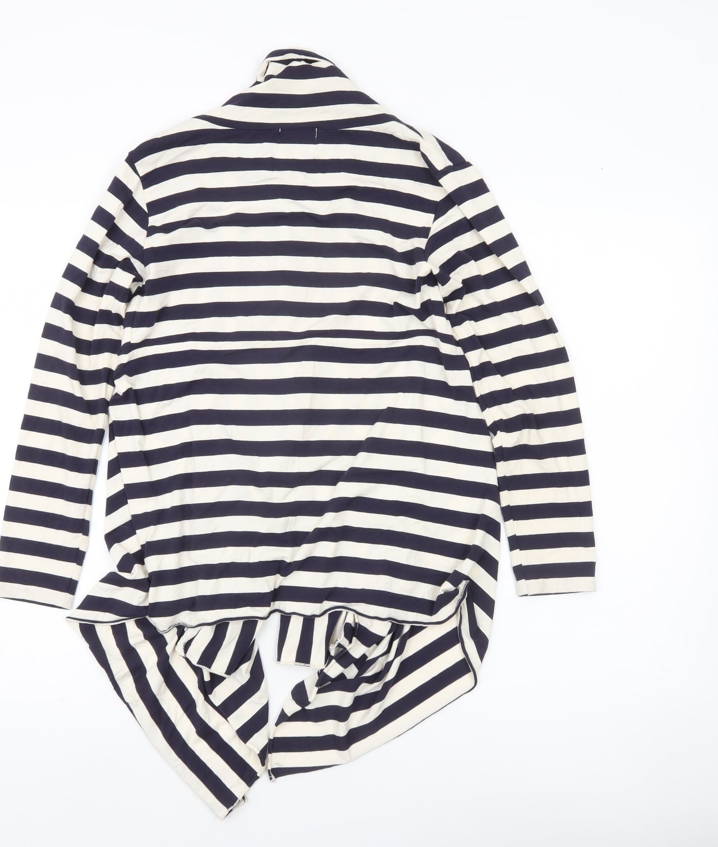 Masai Women Black White Striped Jersey Jacket Size S Relaxed Fit