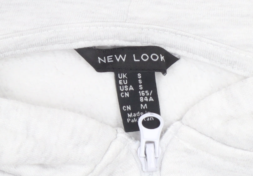 New Look Men’s Grey Full Zip Hoodie Size S Regular Fit