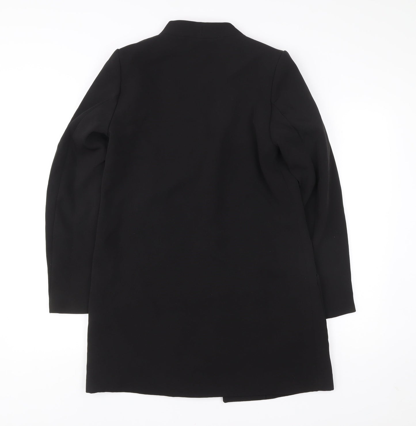 H&M Women’s Black Mid-Length Overcoat Size 8 Polyester Blend