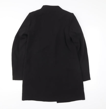 H&M Women’s Black Mid-Length Overcoat Size 8 Polyester Blend