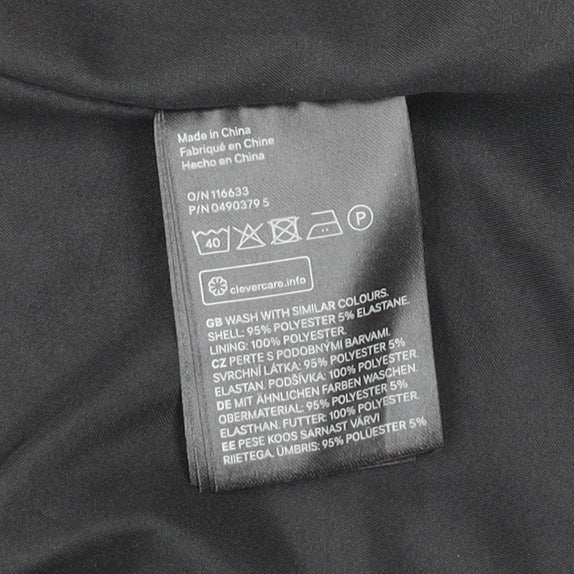 H&M Women’s Black Mid-Length Overcoat Size 8 Polyester Blend