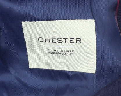 Chester Barrie Men’s Blue 40R Wool Single-Breasted Blazer Jacket