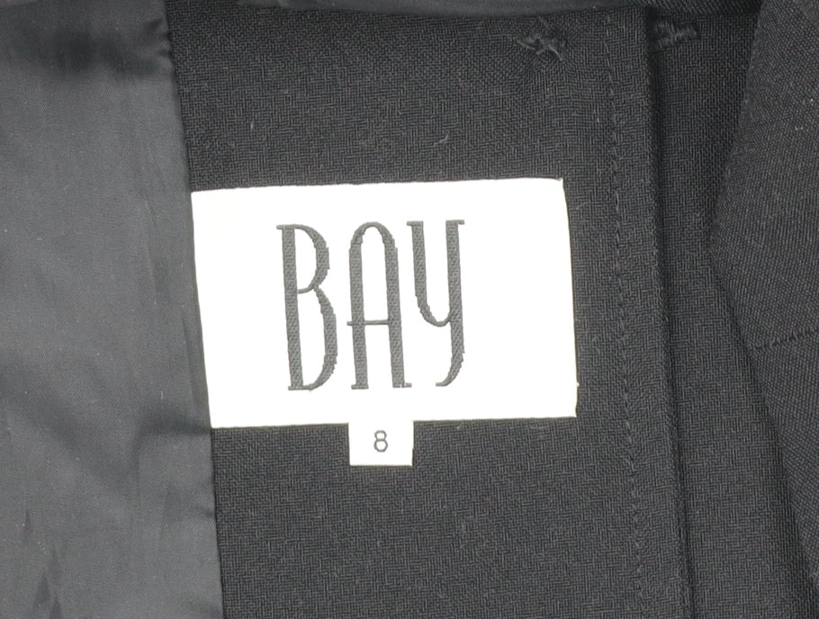 BAY Womens Black Blazer Jacket Size 8 Tailored Workwear