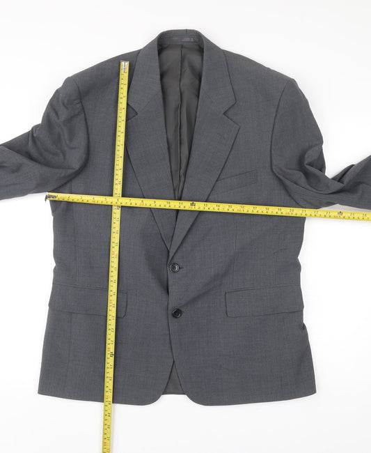 Mens UK Size 40 Greenwoods Regular Grey Suit Jacket