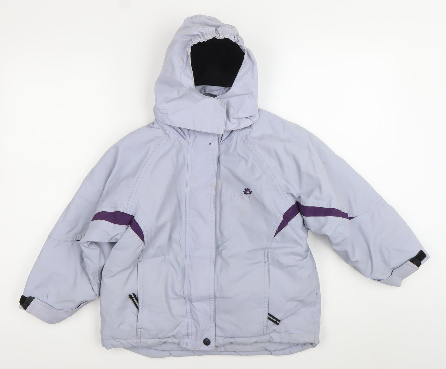 Nevisport Girls Grey Ski Jacket 6 Years Waterproof Hooded Winter Coat
