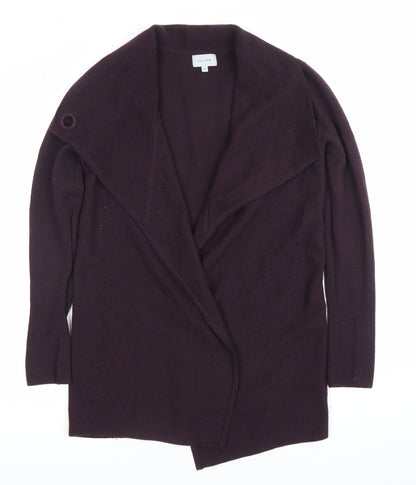 Jigsaw Womens Purple Wool Cardigan XS Long Sleeve V-Neck