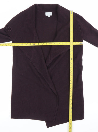 Jigsaw Womens Purple Wool Cardigan XS Long Sleeve V-Neck